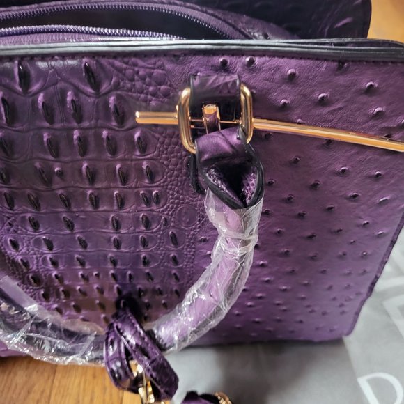 Dasein Women Satchel Handbag - Purple - NWT - Picture 4 of 8